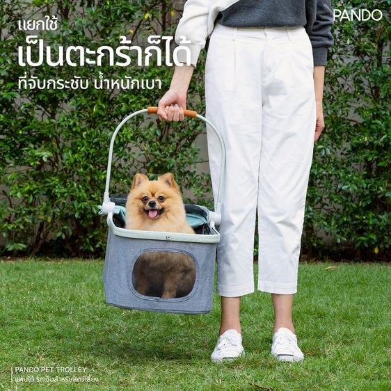 💟 Pando Pet Trolley รถเข็น หมา,แมว สำหรับสัตว์เลี้ยง รูปที่ 11