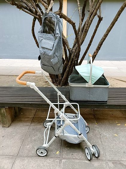 💟 Pando Pet Trolley รถเข็น หมา,แมว สำหรับสัตว์เลี้ยง รูปที่ 3