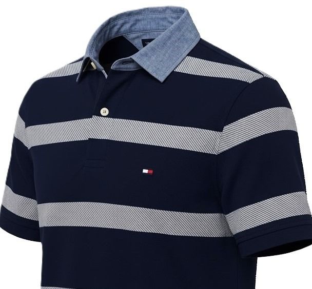 Tommy Hilfiger Custom Fit Coupe Sur Horizontal Stripes  รูปที่ 4