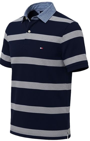 Tommy Hilfiger Custom Fit Coupe Sur Horizontal Stripes  รูปที่ 5
