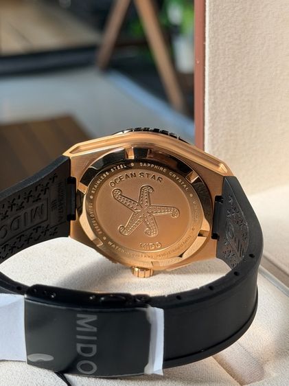Mido Ocean Star Chronograph Rose Gold PVD (New Old Stock) NOS  รูปที่ 8