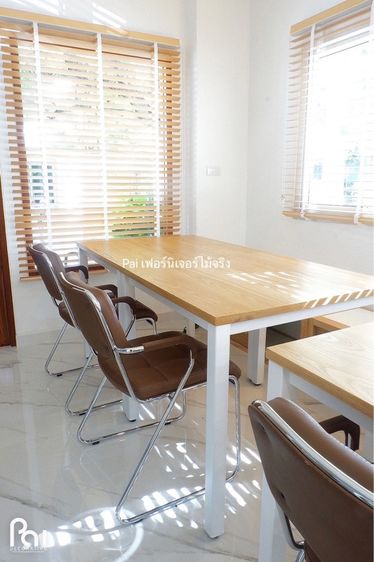 โต๊ะประชุม โต๊ะทำงานแบบ Co-Working ไม้จริง สไตล์โมเดิร์น  รูปที่ 16