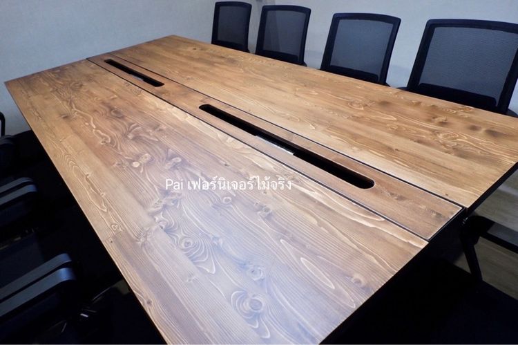 โต๊ะประชุม โต๊ะทำงานแบบ Co-Working ไม้จริง สไตล์โมเดิร์น  รูปที่ 5