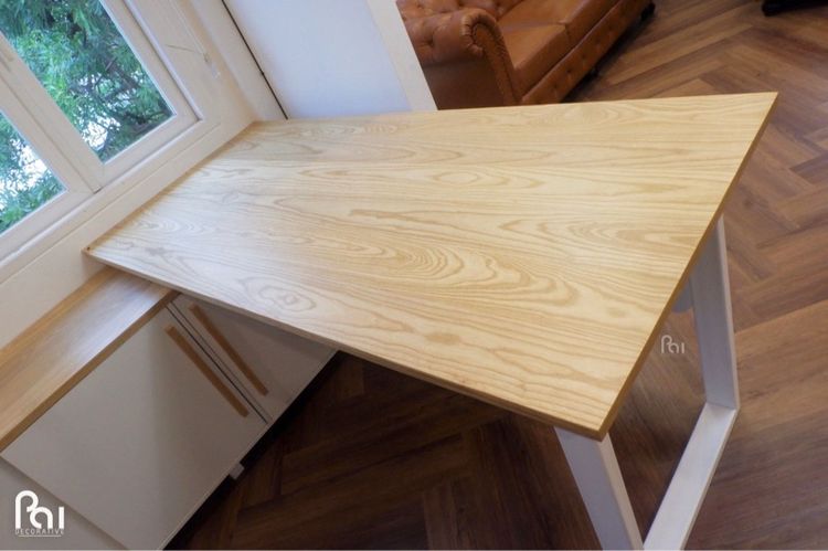 โต๊ะทำงาน โต๊ะเขียนหนังสือ ไม้จริง มีดีไซน์ ราคาโรงงาน สั่งทำใหม่ได้เลย รูปที่ 5