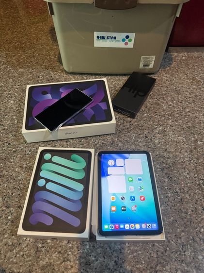 Apple 64 GB ขายiPadMini6สีดำยกกล่องอุปกรยังไม่แกะWifi Celluer ใส่ซิมได้สูนTrueจอไม่เหลืองไม่มีจุดไม่มีเส้นหายากมากๆใช้งานดีถูกมากก