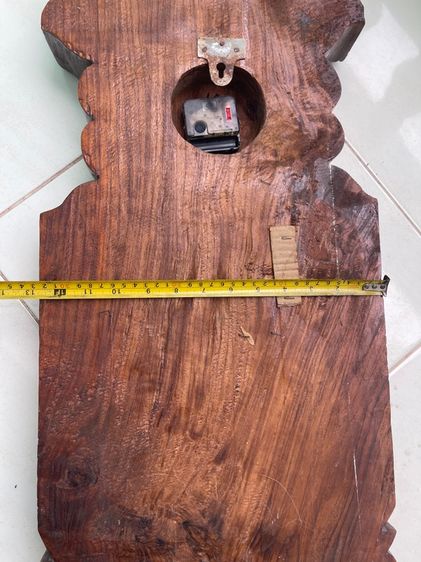 นาฬิกา ไม้สักแกะสลักลายช้าง เก่าสะสม รูปที่ 13