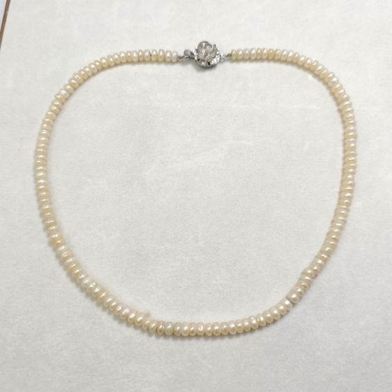 อื่นๆ สร้อยข้อมือ 🔖สร้อยคอมุกแท้ ทรงซาลาเปา ตะขอตอกโค้ดSilver ของจริงสวยมาก งานจากต่างประเทศ