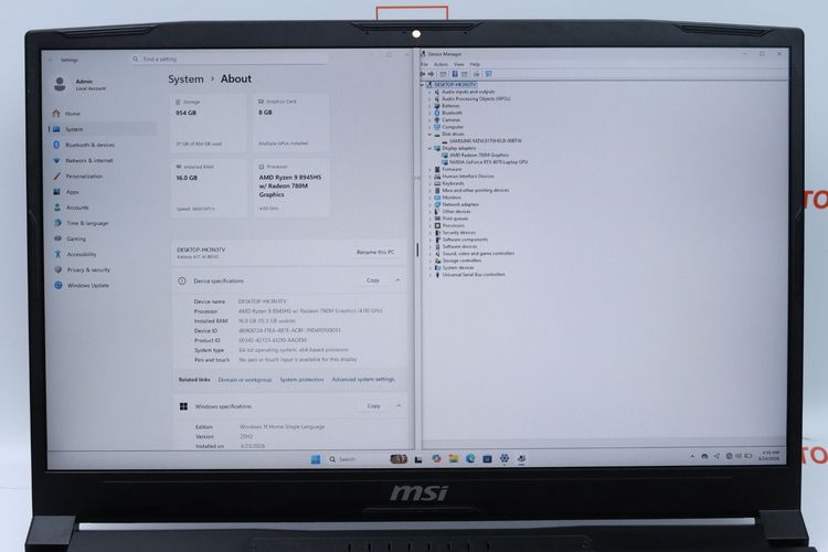 MSI KATANA A17 AI  Ryzen 9 8940H-RTX4070 RAM16-1TB รูปที่ 4