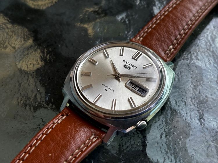 ขายนาฬิกาวินเทจ Seiko 5 (5126-8070) 23 Jewels - หน้าเงินสวยคลาสสิก หายากน่าสะสม รูปที่ 3