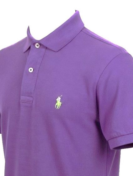 Polo Ralph Lauren Custom Slim Fit Soft Cotton Polo Shirt Small Petit                      รูปที่ 4