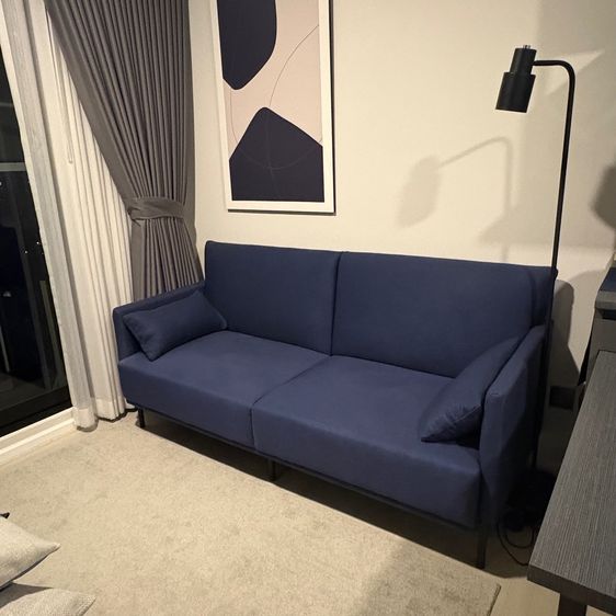 โซฟาผ้า 2 ที่นั่ง สีกรม สไตล์มินิมอล รูปที่ 4