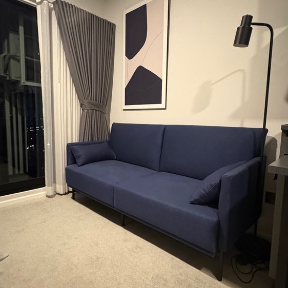 โซฟาผ้า 2 ที่นั่ง สีกรม สไตล์มินิมอล รูปที่ 7