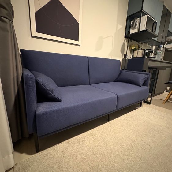 โซฟาผ้า 2 ที่นั่ง สีกรม สไตล์มินิมอล รูปที่ 6