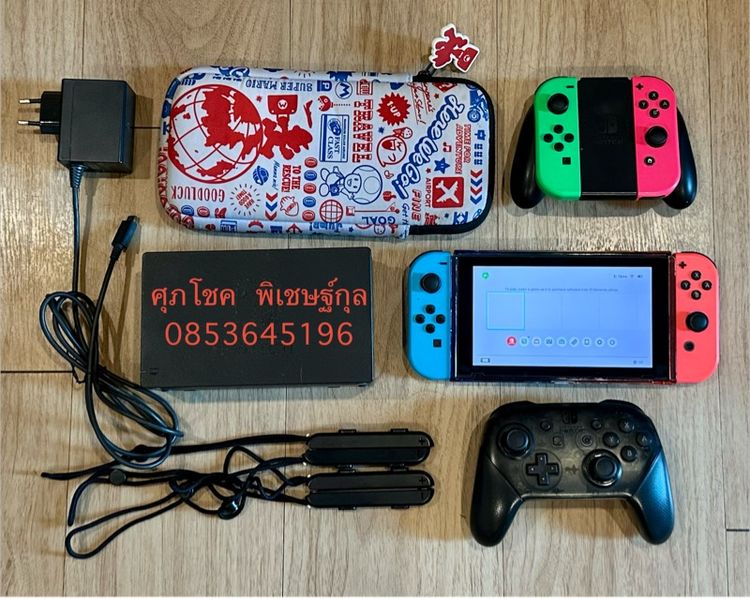 เครื่องเกมส์นินเทนโด เชื่อมต่อไร้สายไม่ได้ nintendo switch V1 รุ่น XAJ7003 mod.HAC-001 มือสอง