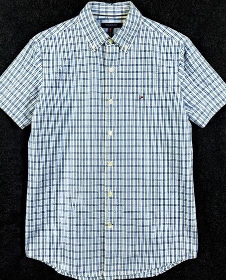 Tommy Hilfiger Custom Fit Plaid Gingham Check Petit Shirt Button-down Collar 