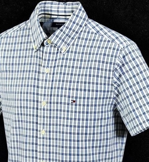 Tommy Hilfiger Custom Fit Plaid Gingham Check Petit Shirt Button-down Collar  รูปที่ 3
