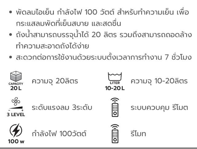 พัดลมไอเย็น ASTINA รุ่น AC017 รูปที่ 4