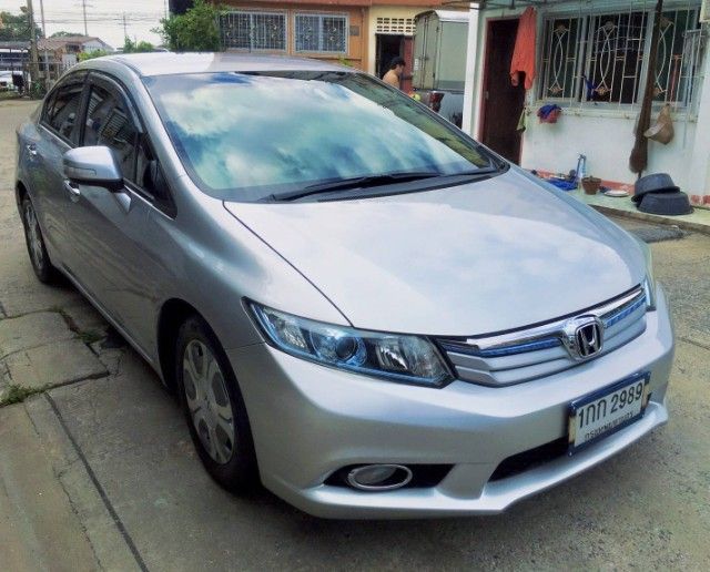 Honda Civic 2014 1.5 Hybrid Sedan ไฮบริด ไม่ติดแก๊ส เกียร์อัตโนมัติ บรอนซ์เงิน รูปที่ 3