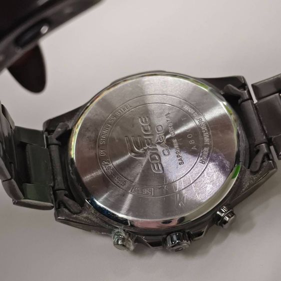 Casio Edifice Sapphire Chronograph สายสแตนเลส หน้าปัดดํา เท่ เรียบหรู ฟังก์ชันครบ รูปที่ 9