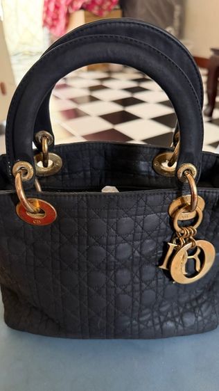 หญิง ดำ ผ้า กระเป๋าถือ Dior แท้ มือสอง