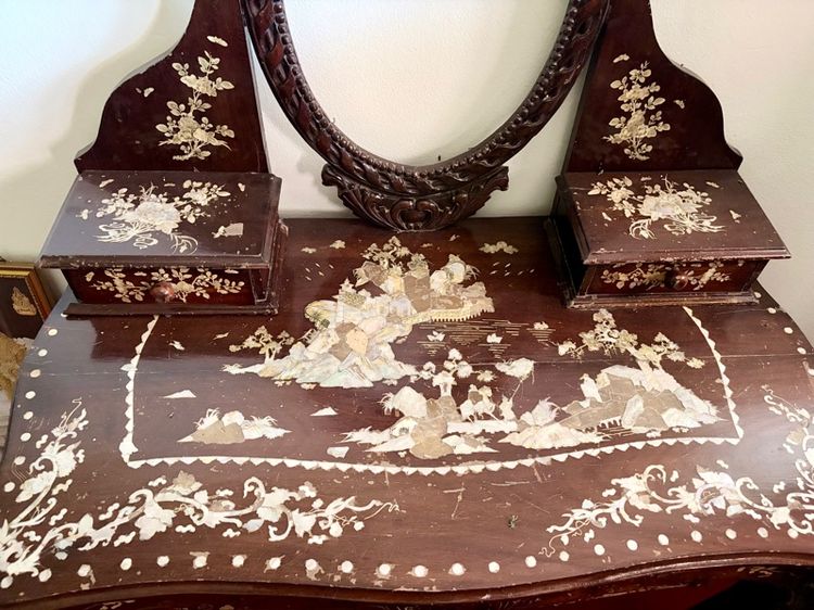 โต๊ะเครื่องแป้งฝังมุกโบราณ รูปที่ 4