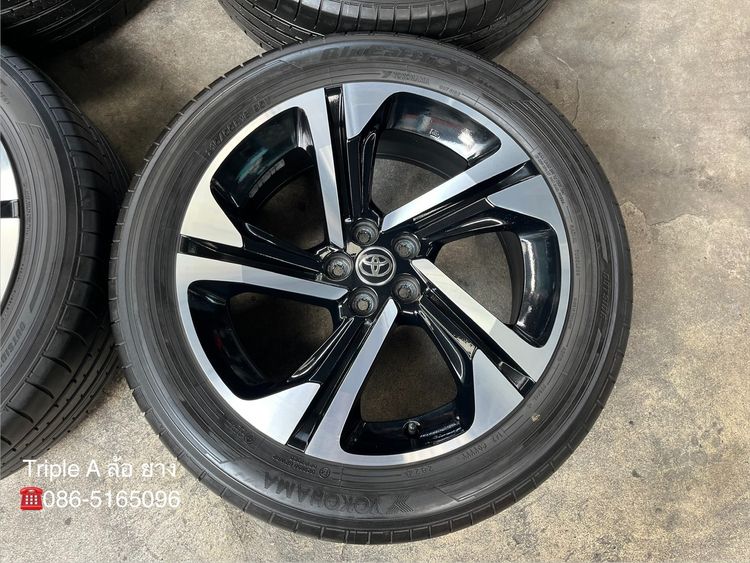 ✨ล้อแม็ก 5รู100✨Toyota Yaris Cross ขอบ 18 ดำหน้าเงา พร้อมยาง 215-55-18 Yokohama♨️ปี 24♨️ รูปที่ 3