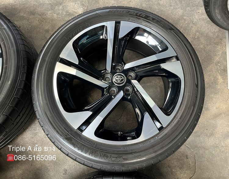 ✨ล้อแม็ก 5รู100✨Toyota Yaris Cross ขอบ 18 ดำหน้าเงา พร้อมยาง 215-55-18 Yokohama♨️ปี 24♨️ รูปที่ 5