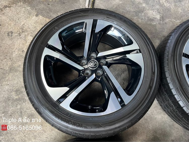 ✨ล้อแม็ก 5รู100✨Toyota Yaris Cross ขอบ 18 ดำหน้าเงา พร้อมยาง 215-55-18 Yokohama♨️ปี 24♨️ รูปที่ 4