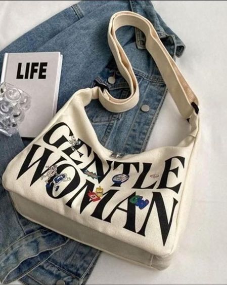กระเป๋าผ้าแคนวาส gentle woman  รูปที่ 3