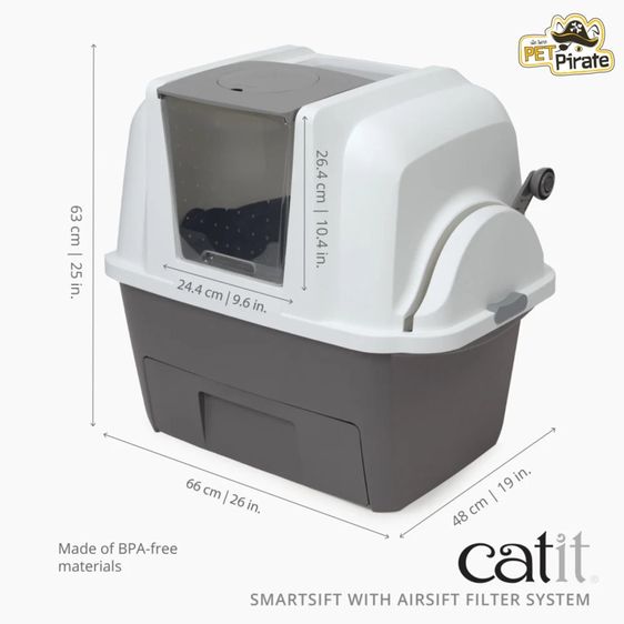 Catit Smartsifts ห้องน้ำคันโยก สีขาว