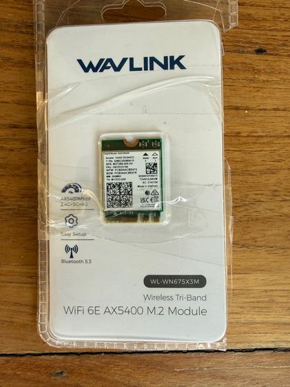 Wavlink WL-WN675X3M Wireless Tri-Band WiFi 6E AX5400 M.2 Module (มือสอง) รูปที่ 2