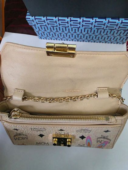 MCM Millie Star Eyed Bunny Visetos Cognac Small Flap Crossbody Bag รูปที่ 2