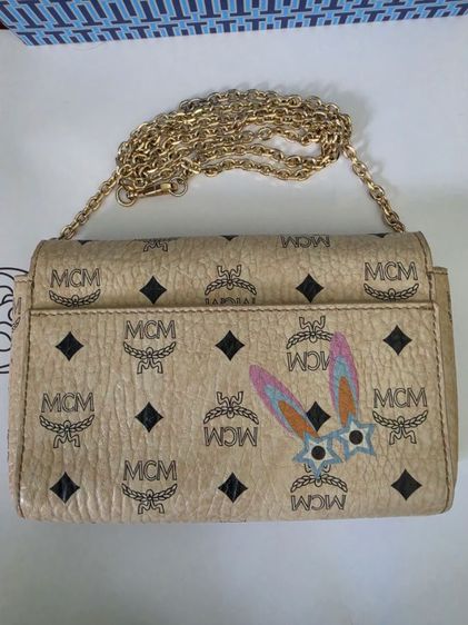 MCM Millie Star Eyed Bunny Visetos Cognac Small Flap Crossbody Bag รูปที่ 5