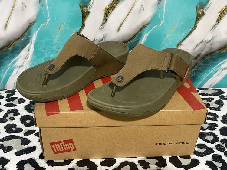 รองเท้า fitflop สีเขียว-น้ำตาล ของแท้ รูปที่ 4