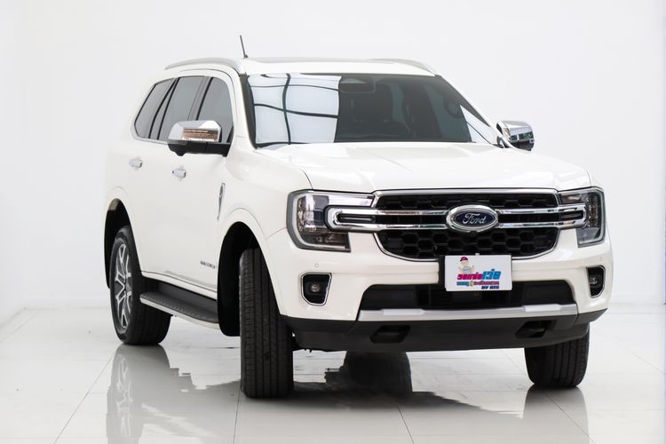 Ford Everest 2023 2.0 Titanium Plus 4WD Utility-car ดีเซล ไม่ติดแก๊ส เกียร์อัตโนมัติ ขาว รูปที่ 3