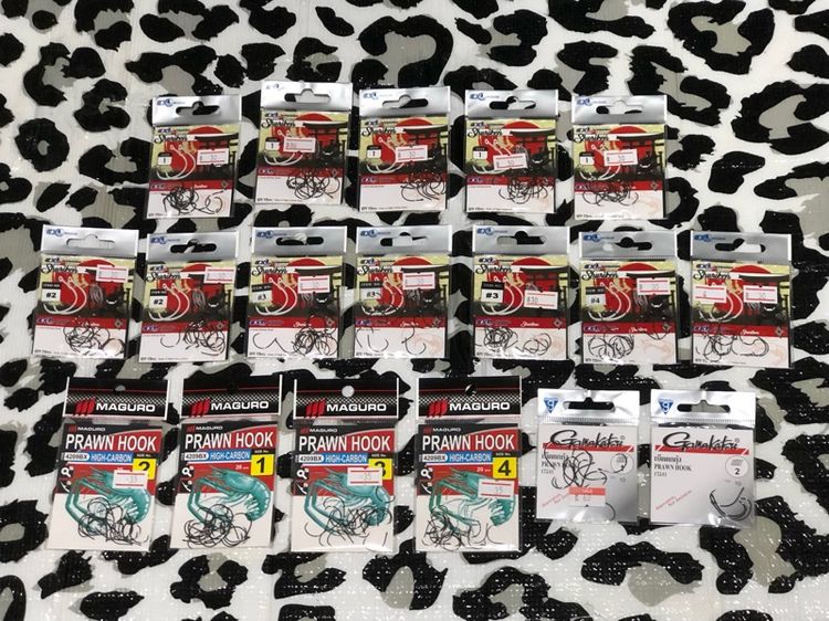 ตัวเบ็ด ตกกุ้ง มีหลายเบอร์ หลายยี่ห้อ รวมทั้งหมด 18 ซอง เหมา 350 บาท  รูปที่ 2