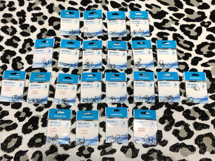 ตัวเบ็ด SHIMANO ISEAMA มีหลายเบอร์ รวมทั้งหมด 22 ซอง เหมา 600 บาท 