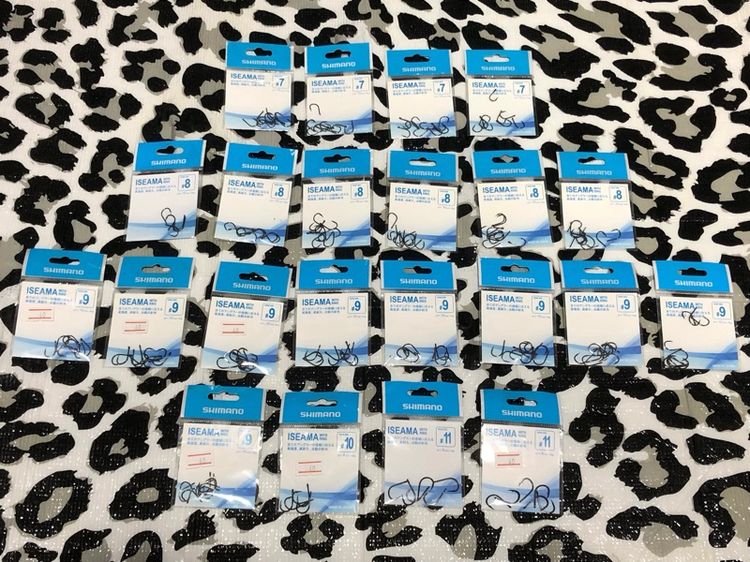 ตัวเบ็ด SHIMANO ISEAMA มีหลายเบอร์ รวมทั้งหมด 22 ซอง เหมา 600 บาท  รูปที่ 2