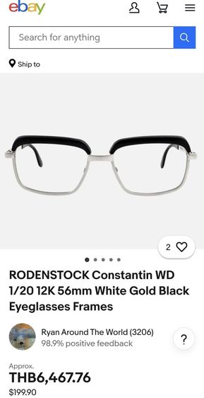 กรอบแว่น Vintage Rodenstock Constantin WD Germany  หายากมาก แบ่งปันราคาสุดน่ารักครับ รูปที่ 17