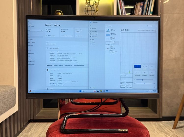 คอมพิวเตอร์ แบบ All in one in Lenovo AIO 3 SSD 256 gb เร็วพร้อมใช้งาน รูปที่ 2