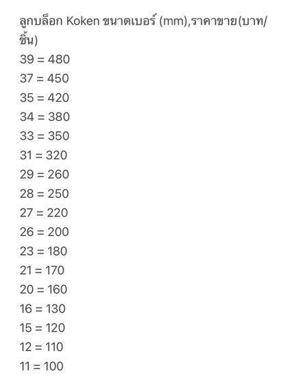 ลูกบล็อกสั้น Koken ญี่ปุ่น แท้  มือ 1 รูปที่ 2