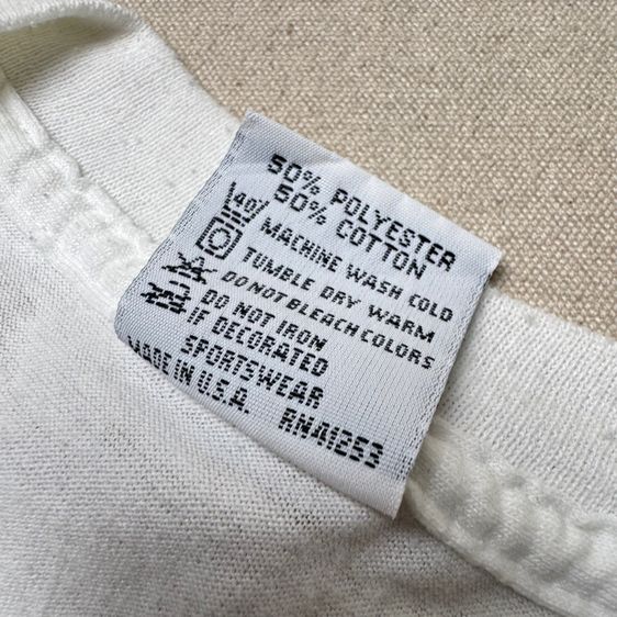 เสื้อยืด 80s ผ้าบาง สกรีนยาง Size XL รูปที่ 5