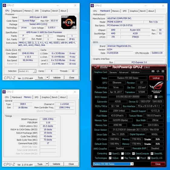 💥 Com Game 💥  CPU RYZEN5 1600 + RX 580 OC 4 GB + RAM 16 GB + M.2 250 GB 💥 รูปที่ 12