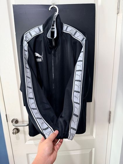 เสื้อวอร์มสีดำแถบเทา แบรนด์ Puma รูปที่ 6