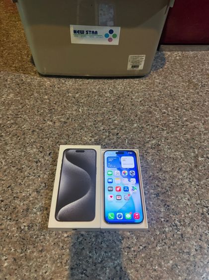 iPhone 512 GB ขายไอโฟน15ProMaxสีใหม่Blue Titanuim512กิ๊กยกกล่องอุปกรยังไม่แกะสวยๆใช้งานดีทุกๆฟังชั่นถูกมากกกก