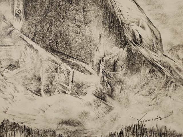 ภาพพิมพ์ลงลายเซ็นสด  ประเทือง เอมเจริญ ศิลปินแห่งชาติ รูปที่ 7