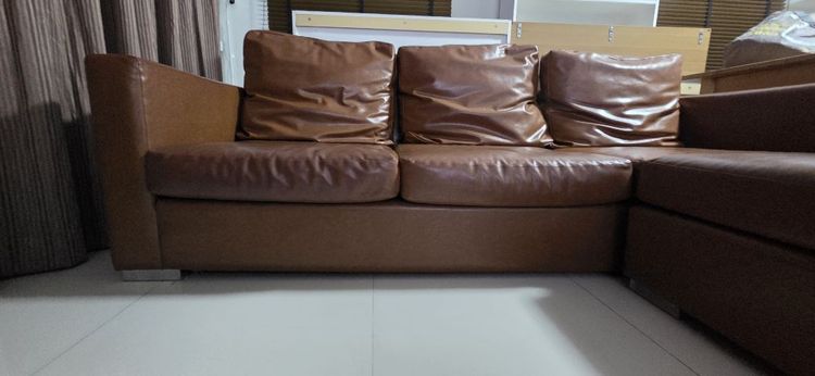 sofa หนังเทียม สภาพดี ยาว 2.30m รูปที่ 3