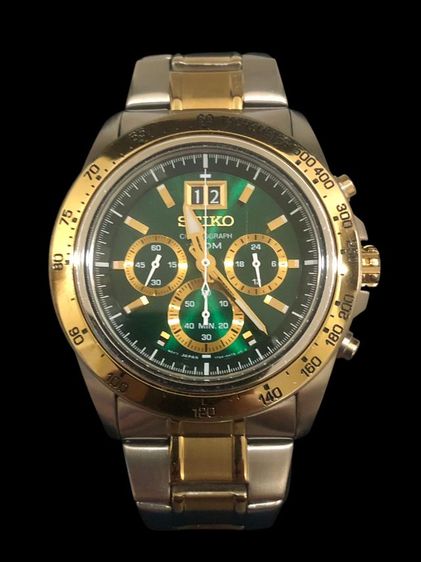 ทอง Seiko Lord Chronograph รุ่น SPC230P1 เดอะฮัคล์ ยักษ์เขียว หน้าเขียว เหนี่ยวทรัพย์ สีนิยม  รายละเอียดสินค้าด้านล่างค่ะ