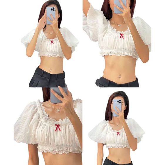 เสื้อครอปทรงปาดไหล่ รูปที่ 2