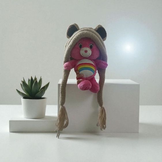 หมวกBunnyถัก สีเบจ รูปที่ 2